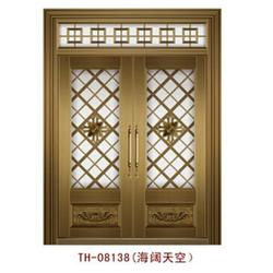 腾皇铜门厂家 玻璃铜门定做-杭州玻璃铜门图片