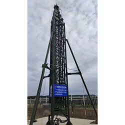  Picture of 40m road communication base station elevating antenna tower 30m 35m flashlight integrated elevating lightning rod